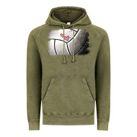 Vintage Olive volleyball brushstroke Vintage Hoodie - Jasminsmagicworld