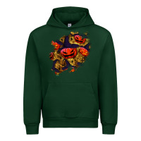Forest Green halloween pumpkin patch  2 Urban Hoodie - BundleAndBundleShop