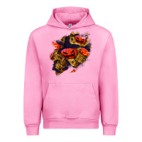 Fuchsia Pink halloween pumpkin patch  2 Urban Hoodie - BundleAndBundleShop