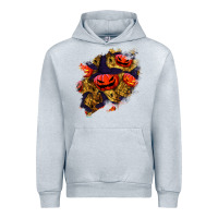 Heather Grey halloween pumpkin patch  2 Urban Hoodie - BundleAndBundleShop
