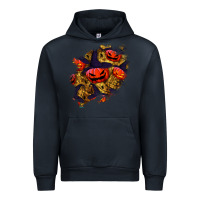 Navy halloween pumpkin patch  2 Urban Hoodie - BundleAndBundleShop