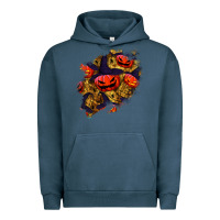 Pigment Midnight Navy halloween pumpkin patch  2 Urban Hoodie - BundleAndBundleShop