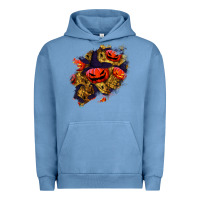 Pigment Pebble Blue halloween pumpkin patch  2 Urban Hoodie - BundleAndBundleShop