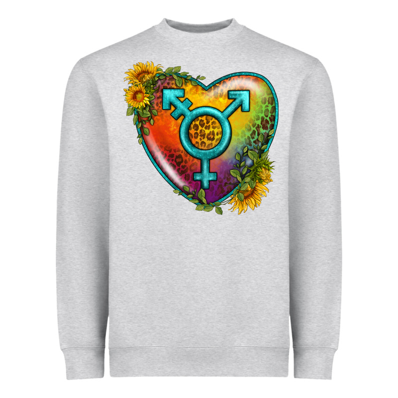 Lgbtq Heart With Sunflower Heavyweight Sweatshirt by BundleAndBundleShop | Teevron