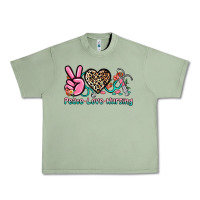 Oil Green peace love nursing Urban Heavy Tee - NancyCooperArtShop