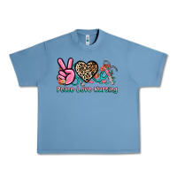 Pebble Blue peace love nursing Urban Heavy Tee - NancyCooperArtShop