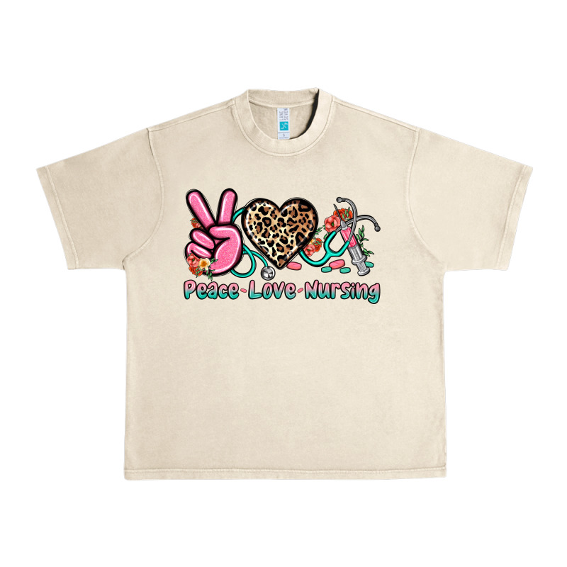 Peace Love Nursing Urban Heavy Tee by NancyCooperArtShop | Teevron
