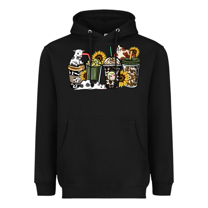 Cowhide Coffee Cup Heavyweight Hoodie by HowdyJamesFarm | Teevron