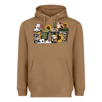 Toasted Coconut cowhide coffee cup Heavyweight Hoodie - HowdyJamesFarm
