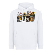 White cowhide coffee cup Heavyweight Hoodie - HowdyJamesFarm
