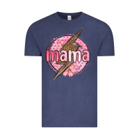 Vintage Denim mama lightning bolt valentine s day Vintage Tee - MaliasSmallBusiness