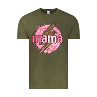 Vintage Olive mama lightning bolt valentine s day Vintage Tee - MaliasSmallBusiness