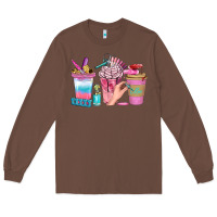Chestnut Nail Coffee Cups With Rings Bbs Long Sleeve Tee - BundleAndBundleShop