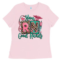 Bubblegum Pink you rn good hands registered nurse Ladies Tee - RanaPortraitStore