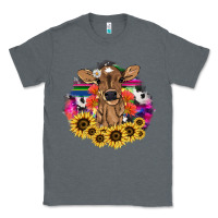 Charcoal Heather baby cow flower Classic Tee - NancyCooperArtShop