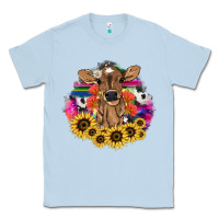 Dusty Blue baby cow flower Classic Tee - NancyCooperArtShop