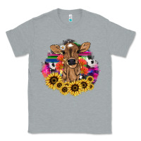 Heather Grey baby cow flower Classic Tee - NancyCooperArtShop