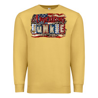 Antique Gold American junkie 4th of july Premium Sweatshirt - CowGirlArtShop