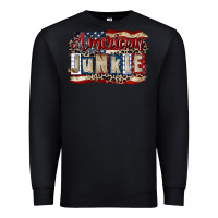 Black American junkie 4th of july Premium Sweatshirt - CowGirlArtShop
