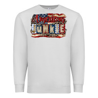 Dove Grey American junkie 4th of july Premium Sweatshirt - CowGirlArtShop