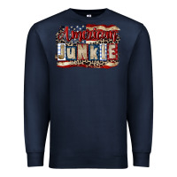 Navy American junkie 4th of july Premium Sweatshirt - CowGirlArtShop