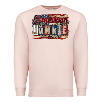 Pale Pink American junkie 4th of july Premium Sweatshirt - CowGirlArtShop