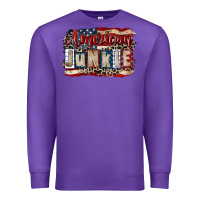 Purple American junkie 4th of july Premium Sweatshirt - CowGirlArtShop
