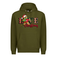 Army Green love christmas gingerbread Premium Hoodie - CowGirlArtShop