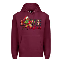 Burgundy love christmas gingerbread Premium Hoodie - CowGirlArtShop
