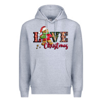Heather Grey love christmas gingerbread Premium Hoodie - CowGirlArtShop