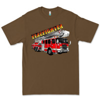 Cacao firefighter fire truck Premium Tee - Artiststas