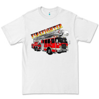 White firefighter fire truck Premium Tee - Artiststas