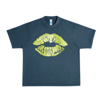 Midnight Navy tennis lips Urban Heavy Tee - AdoDesignShop