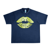 Navy tennis lips Urban Heavy Tee - AdoDesignShop