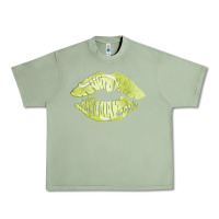 Oil Green tennis lips Urban Heavy Tee - AdoDesignShop