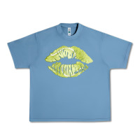 Pebble Blue tennis lips Urban Heavy Tee - AdoDesignShop
