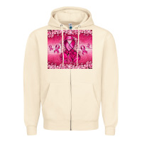 Sandshell Breast Cancer with boxing gloves Zipper Hoodie - NancyCooperArtShop