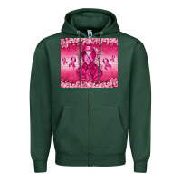Sports Green Breast Cancer with boxing gloves Zipper Hoodie - NancyCooperArtShop