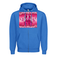 True Royal Breast Cancer with boxing gloves Zipper Hoodie - NancyCooperArtShop
