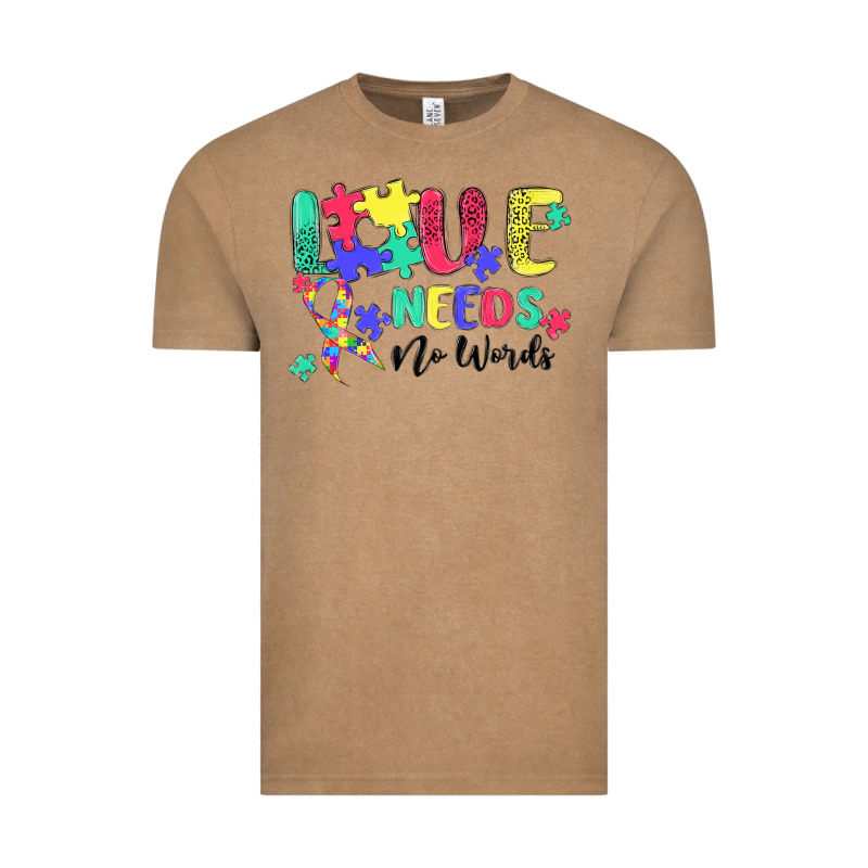 Love Needs No Words Autism Vintage Tee by MaliasSmallBusiness | Teevron