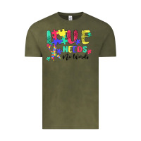 Vintage Olive love needs no words autism Vintage Tee - MaliasSmallBusiness