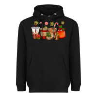 Black christmas cup cakes coffee cups Heavyweight Hoodie - CowGirlArtShop