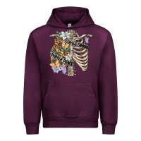 Mauve Wine inhale peace exhale chaos chest Urban Hoodie - FaDigitalArtStudio