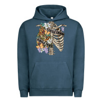 Pigment Midnight Navy inhale peace exhale chaos chest Urban Hoodie - FaDigitalArtStudio