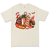 Bone Christmas tree cake American football  ball and hot dogs ado Premium Tee - AdoDesignShop