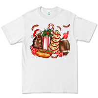 White Christmas tree cake American football  ball and hot dogs ado Premium Tee - AdoDesignShop