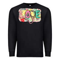 Black Love Nursing leopard Premium Sweatshirt - CowGirlArtShop