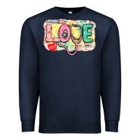 Navy Love Nursing leopard Premium Sweatshirt - CowGirlArtShop