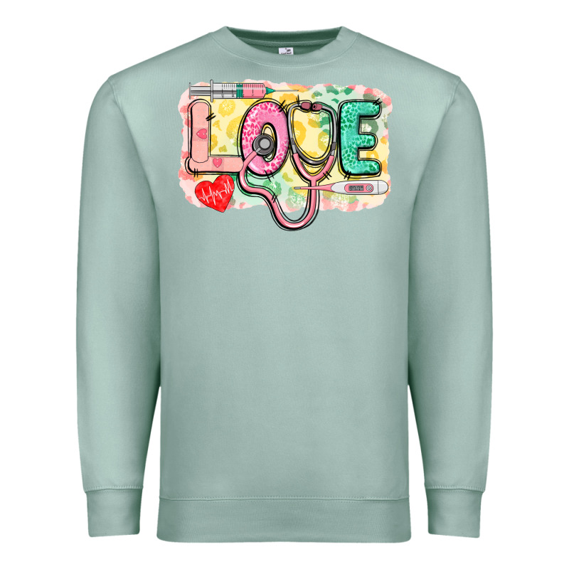 Love Nursing Leopard Premium Sweatshirt by CowGirlArtShop | Teevron