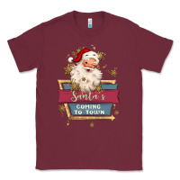 Burgundy santa's coming to town Classic Tee - MaliasSmallBusiness